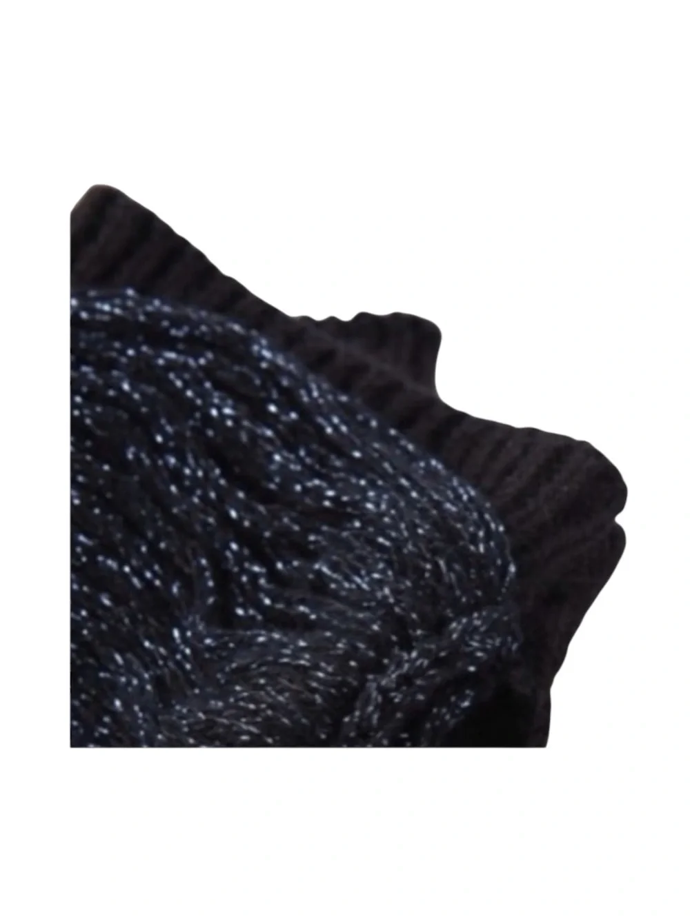 Rare: new Pencey ✵ Fringe Fingerless Gloves ✵ Black Metallic ✵ Edgy Chic Blingy